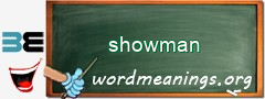 WordMeaning blackboard for showman